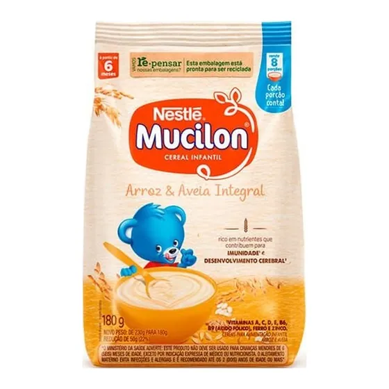Mucilon Arroz e Aveia